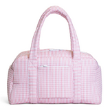 QUILTED GRANDE DUFFEL - PIMLICO STRIPE DUSTY ROSE