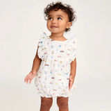 Ruffled Romper In Summer Nostalgia