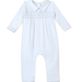Blue Lizzie and Landon's Smocked Collared Playsuit