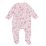 Animal Cracker Zip Footie- Pink