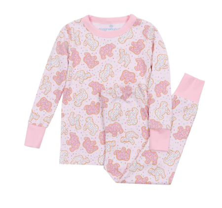 Animal Cracker Long Pajamas - Pink