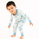 Animal Cracker Long Pajamas - Blue
