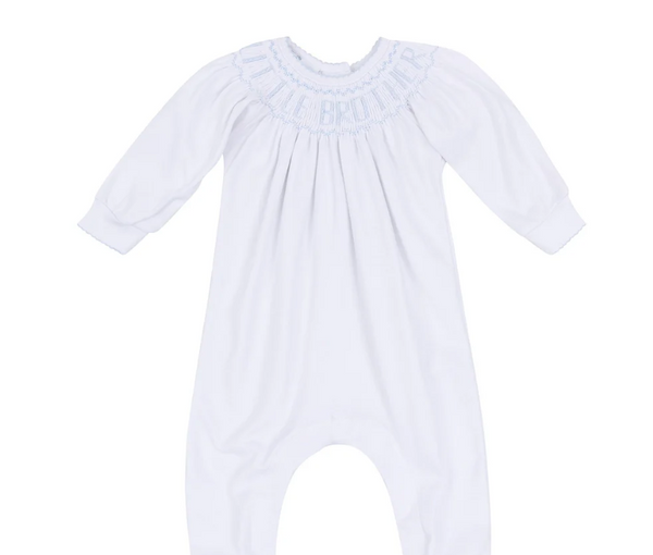 Little Brother Bishop Footie - Light Blue