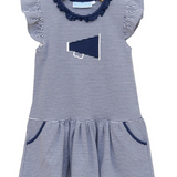 Megaphone Dress - Navy