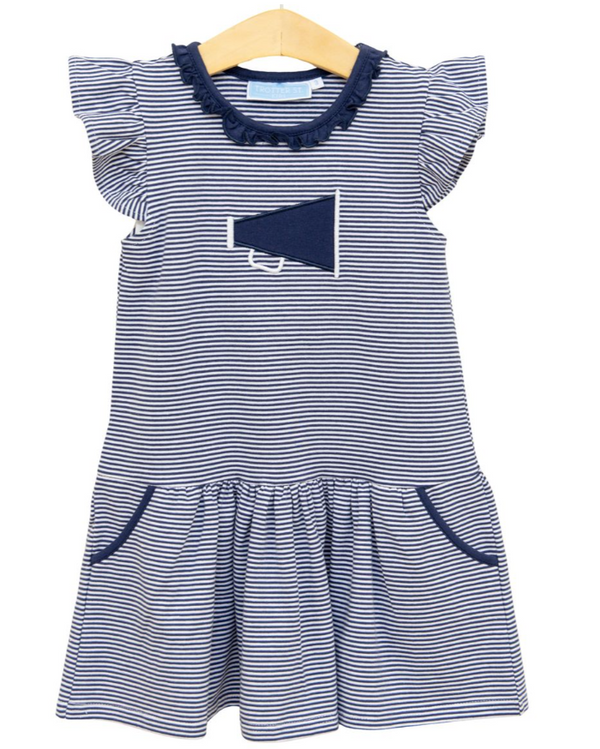 Megaphone Dress - Navy