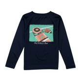 Boys Performance Tee LS First Down River Blue