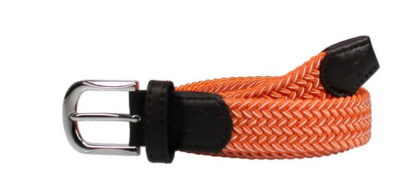 Boys Country Club Stretch Belt Orange and White
