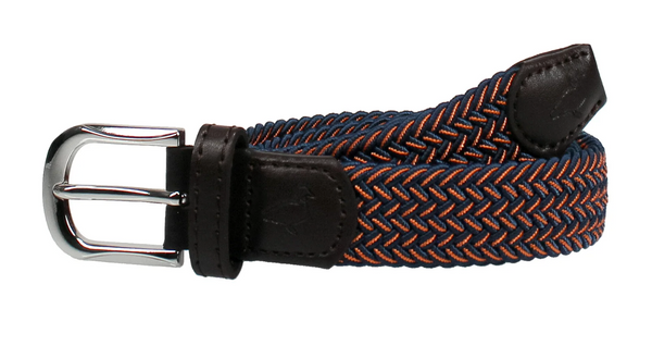 Boys Country Club Stretch Belt Blue and Orange