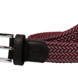 Boys Country Club Stretch Belt Maroon and Grey