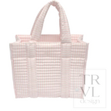 Quilted Mini Go Go Tote- Pimlico Stripe Pink