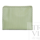 ROADIE LARGE Zip Pouch - GINGHAM MOSS