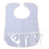 CLEAN UP BIB - GINGHAM MIST