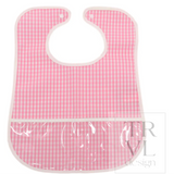 CLEAN UP BIB - GINGHAM PINK