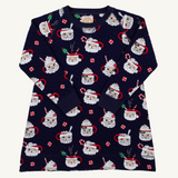 Cassidy Comfy Crewneck Dress, Quilted, Keeping Spirits Bright (Nantucket Navy)