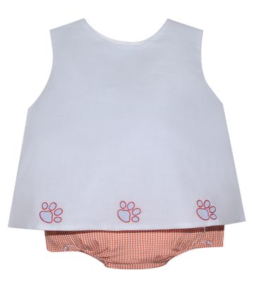 Orange and Purple Paw Diaper Set