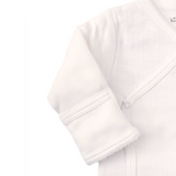 White Pointelle Cross Tee and Pant Set