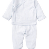 Light Blue Pointelle Cross Tee and Pant Set