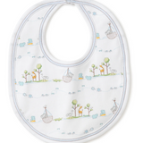 Blue Noah's Print Bib