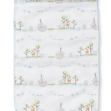 Blue Noah's Print Burp Cloth