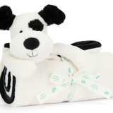 Bashful Black & Cream Puppy Blankie