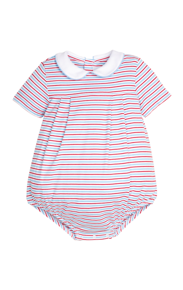 Pleated Peter Pan Bubble - Primary Stripe