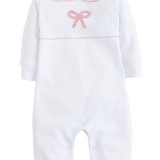 Crochet Playsuit - Pink Bow