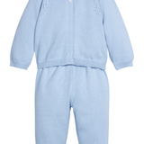 Pointelle Knit Set - Light Blue