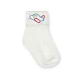 Fallon Foldover Socks, Airplane