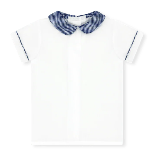 Sibley Shirt, Legacy White with River Royal Minigingham