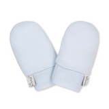 Jacquard mitts- light blue