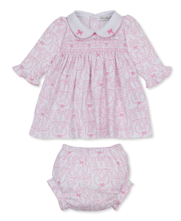 Dress set print smock- Pink
