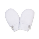 Jacquard mitts- white