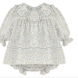 Blue Whimsy Floral Petal Float Dress