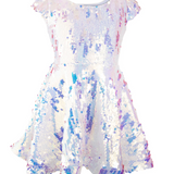 Sequins Concert Queen Dress - Silver