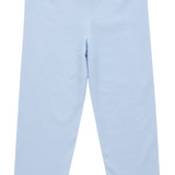 Scalloped Leggings- Light Blue Microgingham