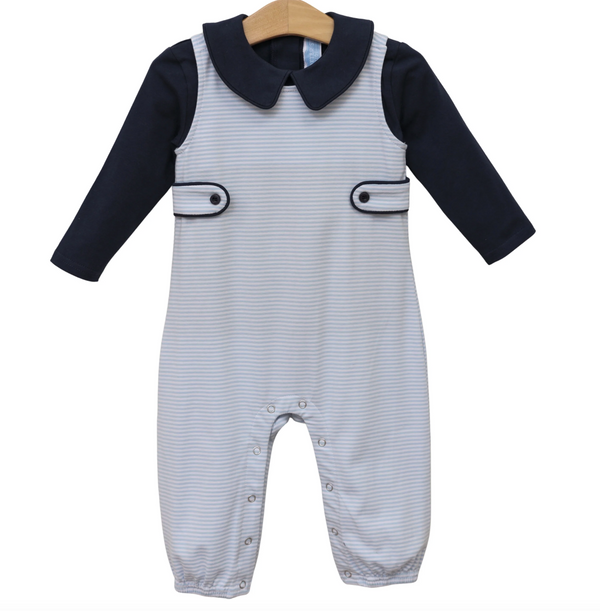 Gabriel Jon Jon Set- Light Blue Stripe/ Navy