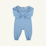 Darla Day Romper- Sarasota Sky/Worth Ave White