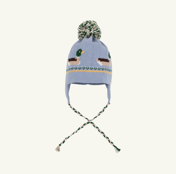 Parrish Pom Pom Hat- 	Sarasota Sky/Ducks