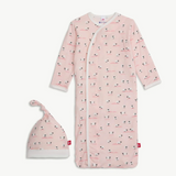 Baa Baa Baby Pink Modal Magnetic Gown Set
