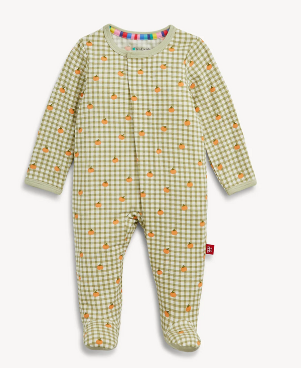Pumpkin Plaid Modal Footie