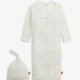 Nursery Magic Cream Modal Gown + Hat Set