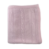 Cashmere-Like Cableknit Blanket, Pink