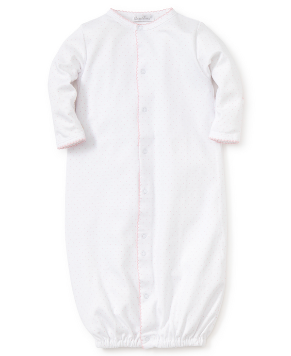 Dots Printed Converter Gown, Pink and White