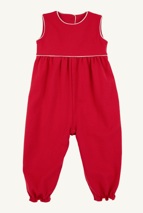Sleeveless Rebecca Romper, Richmond Red and Fair St Floral