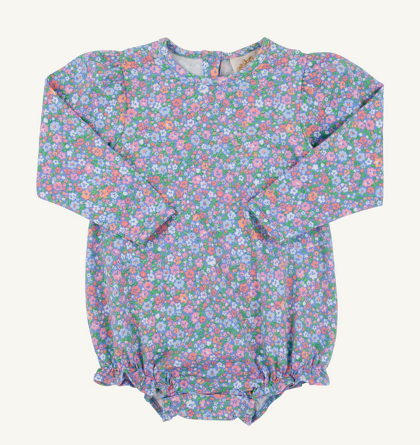 Long Sleeve Penny's Play Bubble, Mountain Brook Mini Floral (Parrot Cay Coral)