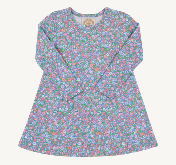 Long Sleeve Polly Play Dress, Mountain Brook Mini Floral (Parrot Cay Coral)