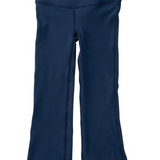 Girl’s Athletic Flare Legging, Navy Peony