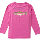 Girl's Pro Performance Long Sleeve Tshirt, Phlox Pink