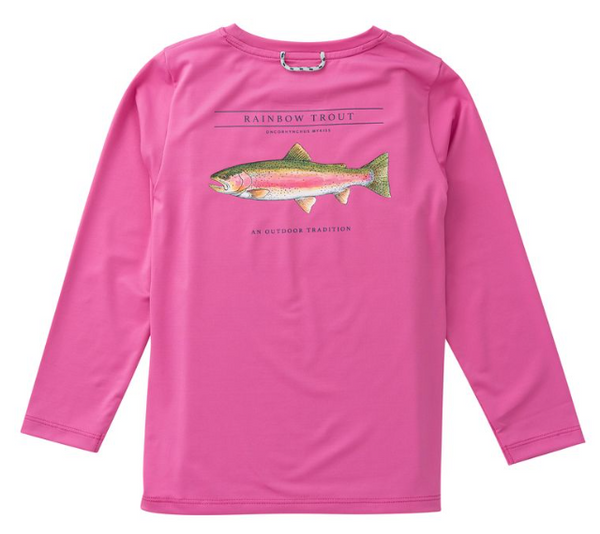 Girl's Pro Performance Long Sleeve Tshirt, Phlox Pink