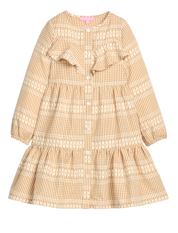 Western Dress, Geneva Gingham Khaki